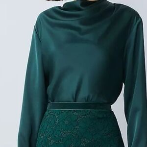 Ann Taylor Dark Green Blouse